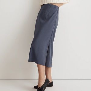 Madewell layton midi slip skirt